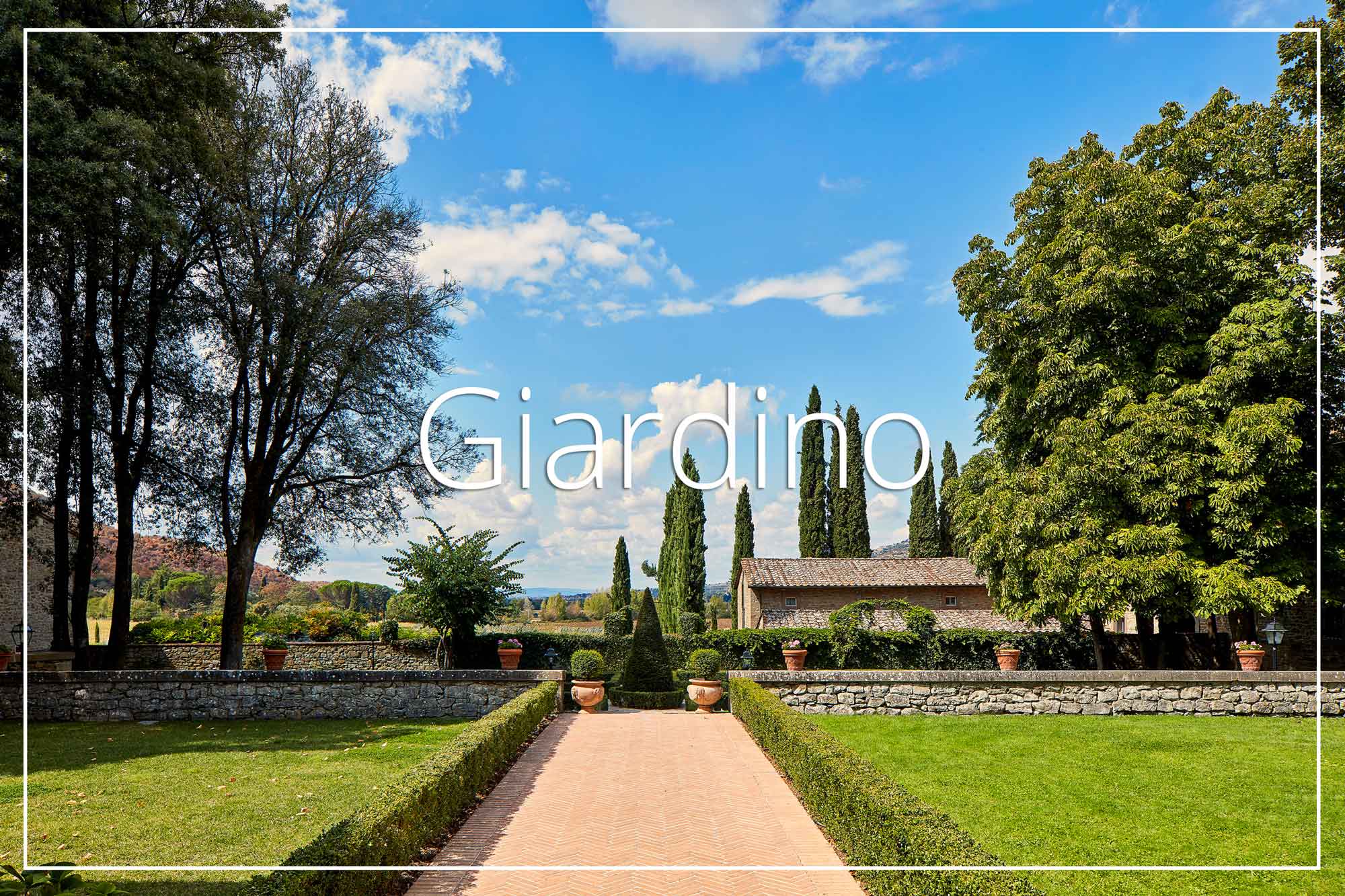 Garden view Villa di Piazzano SLH Luxury Hotel Cortona tuscany